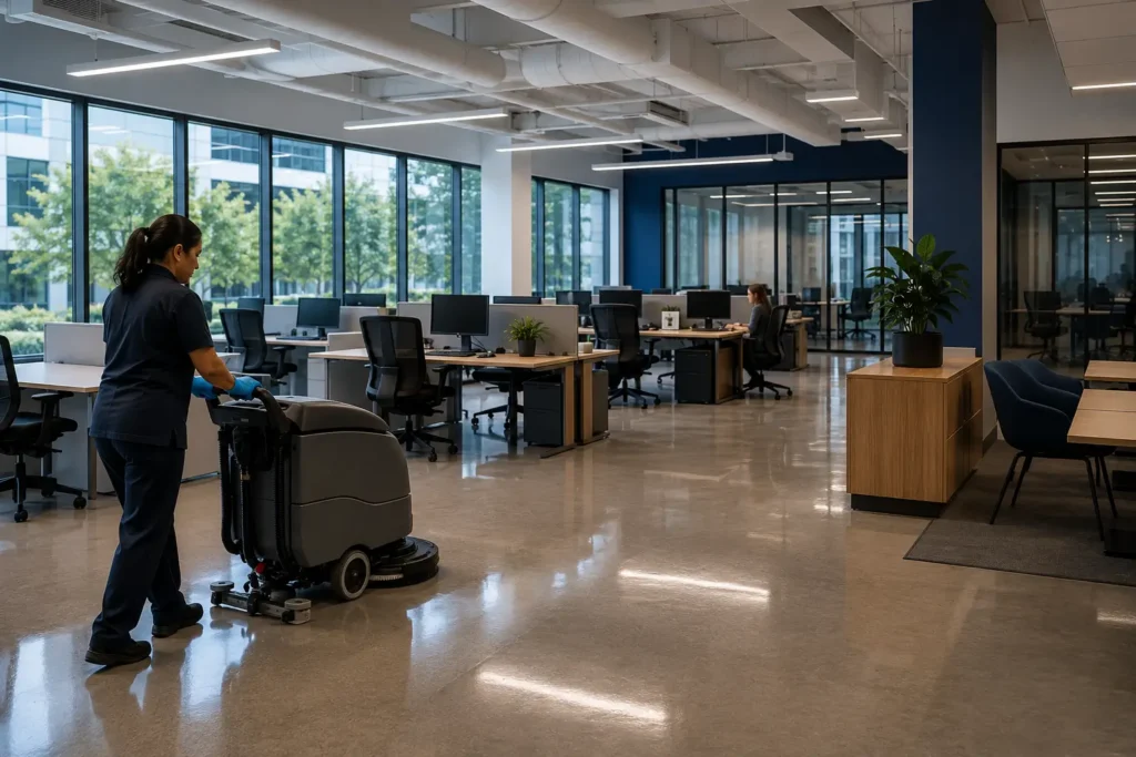 Commercial cleaning helps large office buildings in Santa Clara